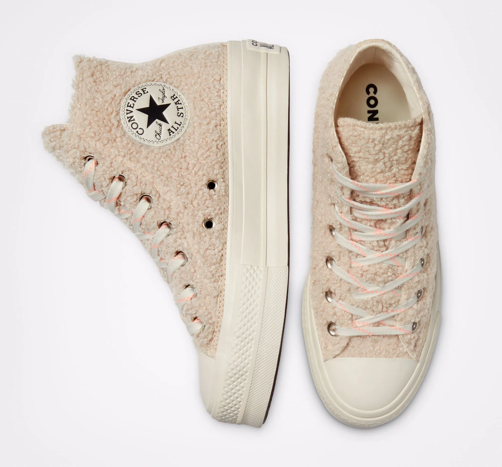 CONVERSE CHUCK TAYLOR ALL STAR LIFT - FABRO/EGRET/BLACK PLATEAU