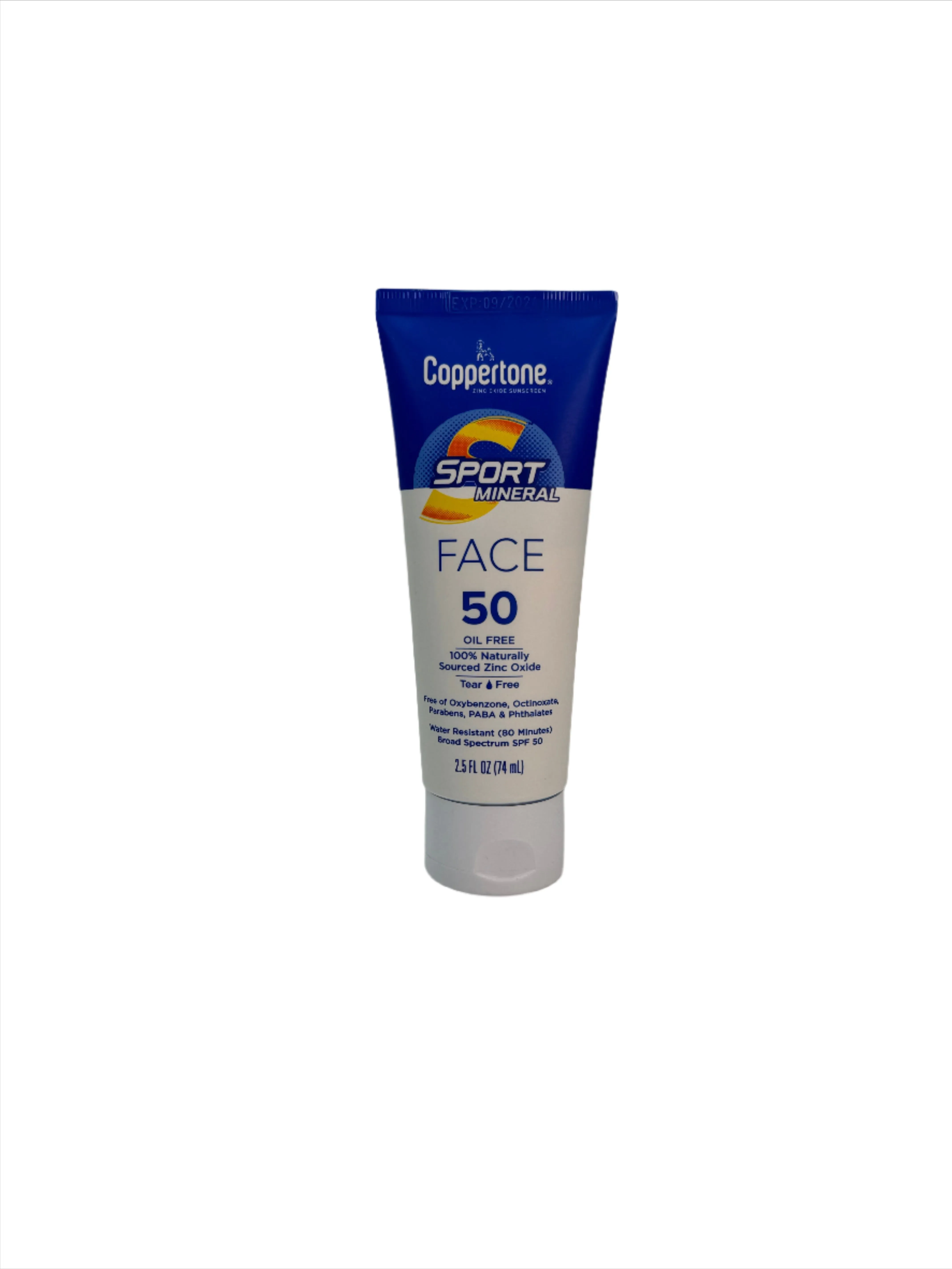 Coppertone Sport Mineral Face Sunscreen Lotion 2.5 Oz bottle.  Pack of 3 bottles.