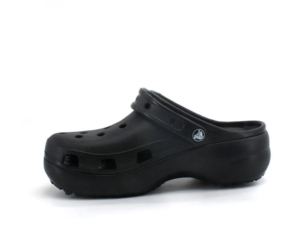 CROCS Classic Platform Clog W Ciabatta Gomma Black Nero 206750-001