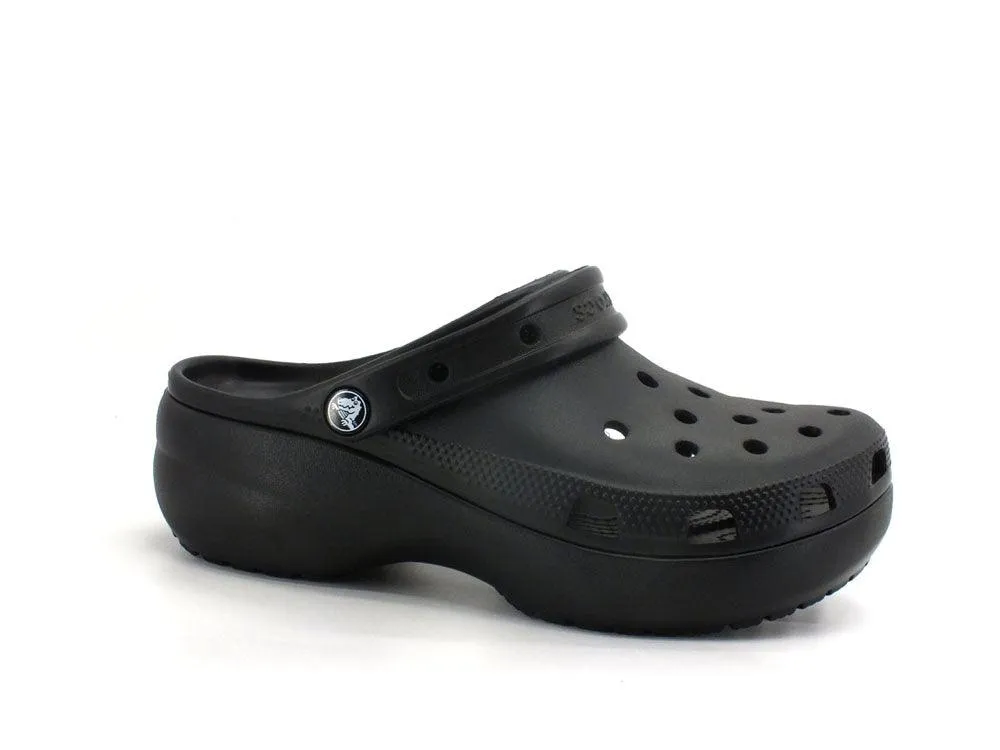 CROCS Classic Platform Clog W Ciabatta Gomma Black Nero 206750-001