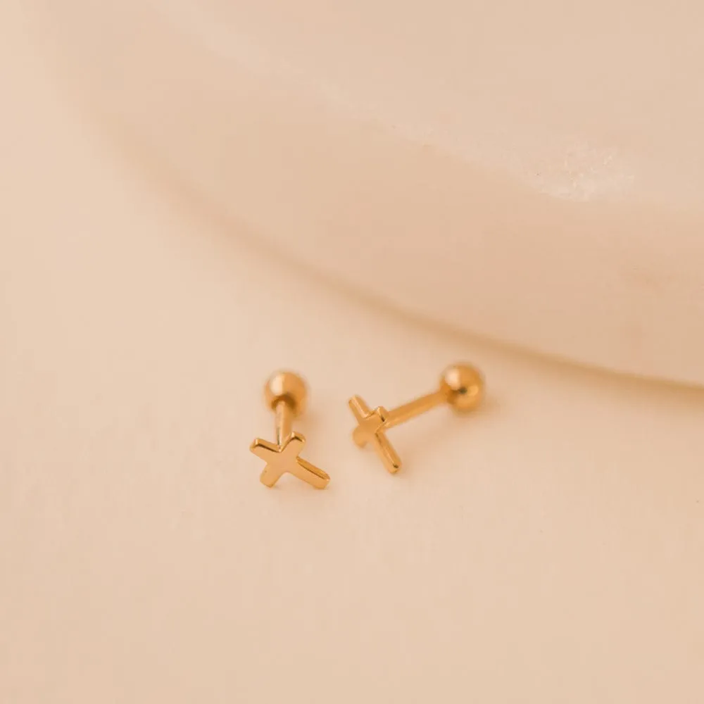 Cross Stud Earrings