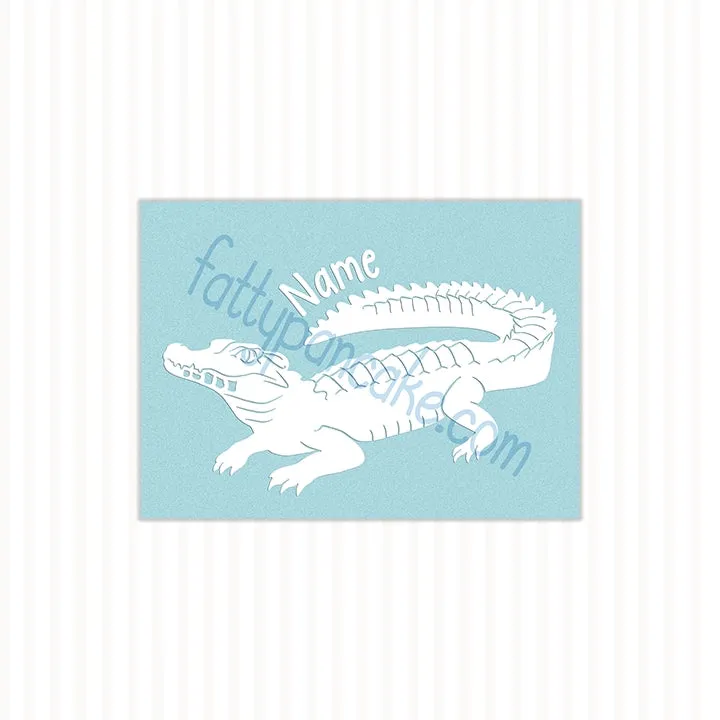 Cuvier's Dwarf Caiman Decal, Waterproof Vinyl Decal, Cute Reptile Gift