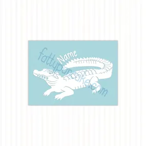 Cuvier's Dwarf Caiman Decal, Waterproof Vinyl Decal, Cute Reptile Gift