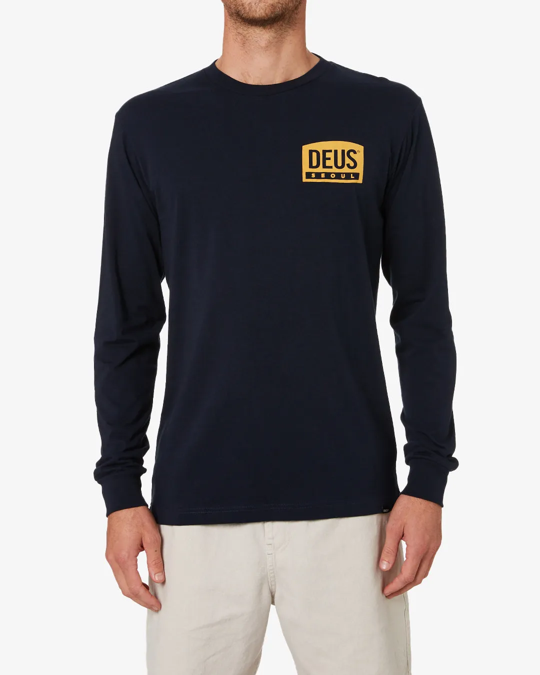 Daft Steady Long Sleeve Tee - Navy