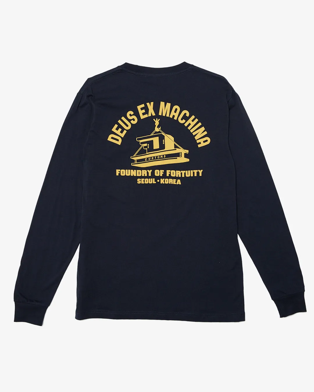 Daft Steady Long Sleeve Tee - Navy