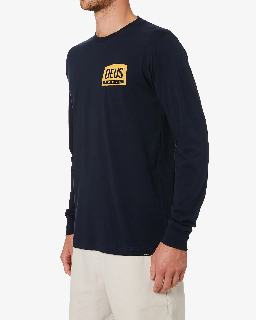 Daft Steady Long Sleeve Tee - Navy