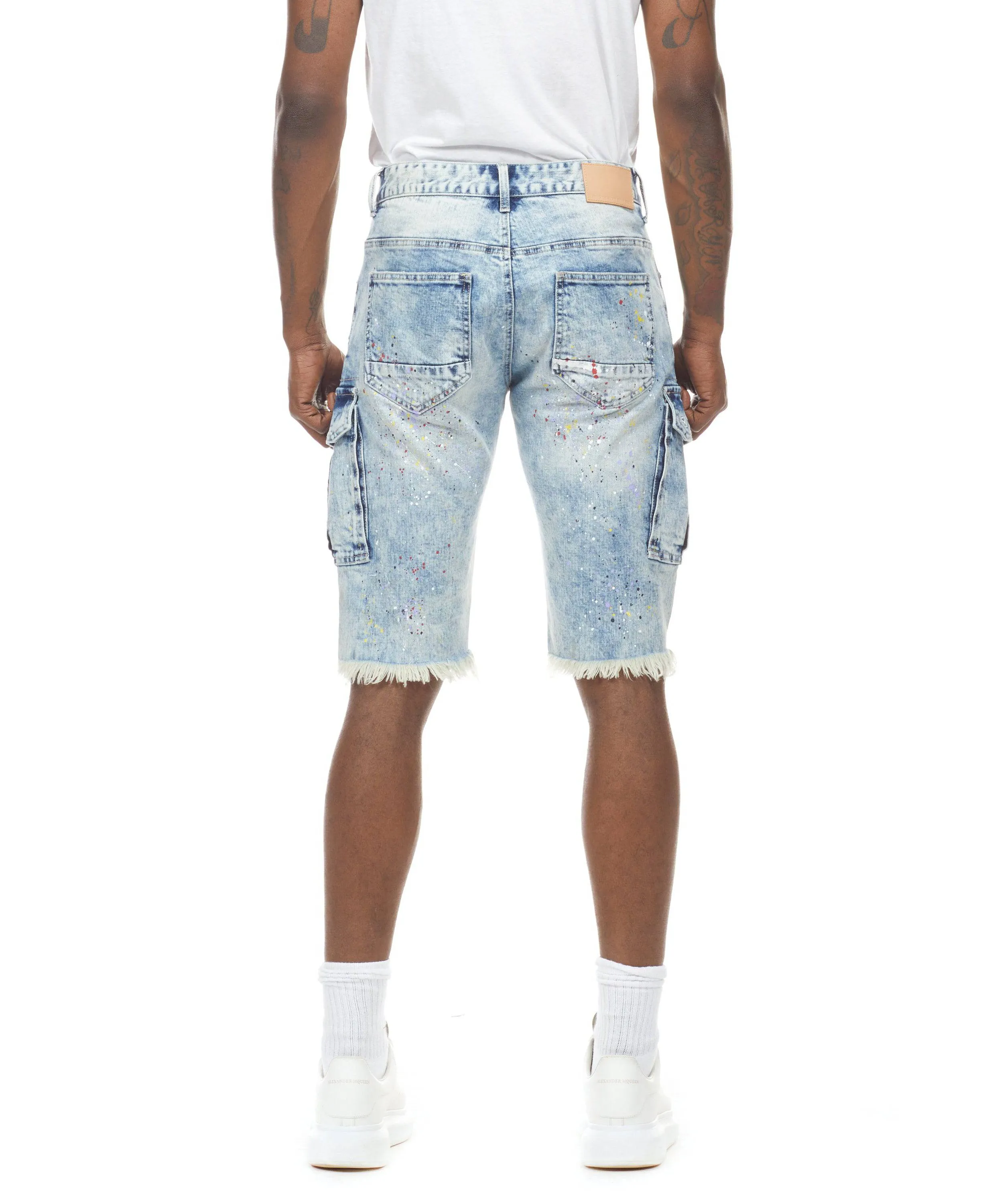 Daisy Graffiti Jean Shorts - Placid Blue