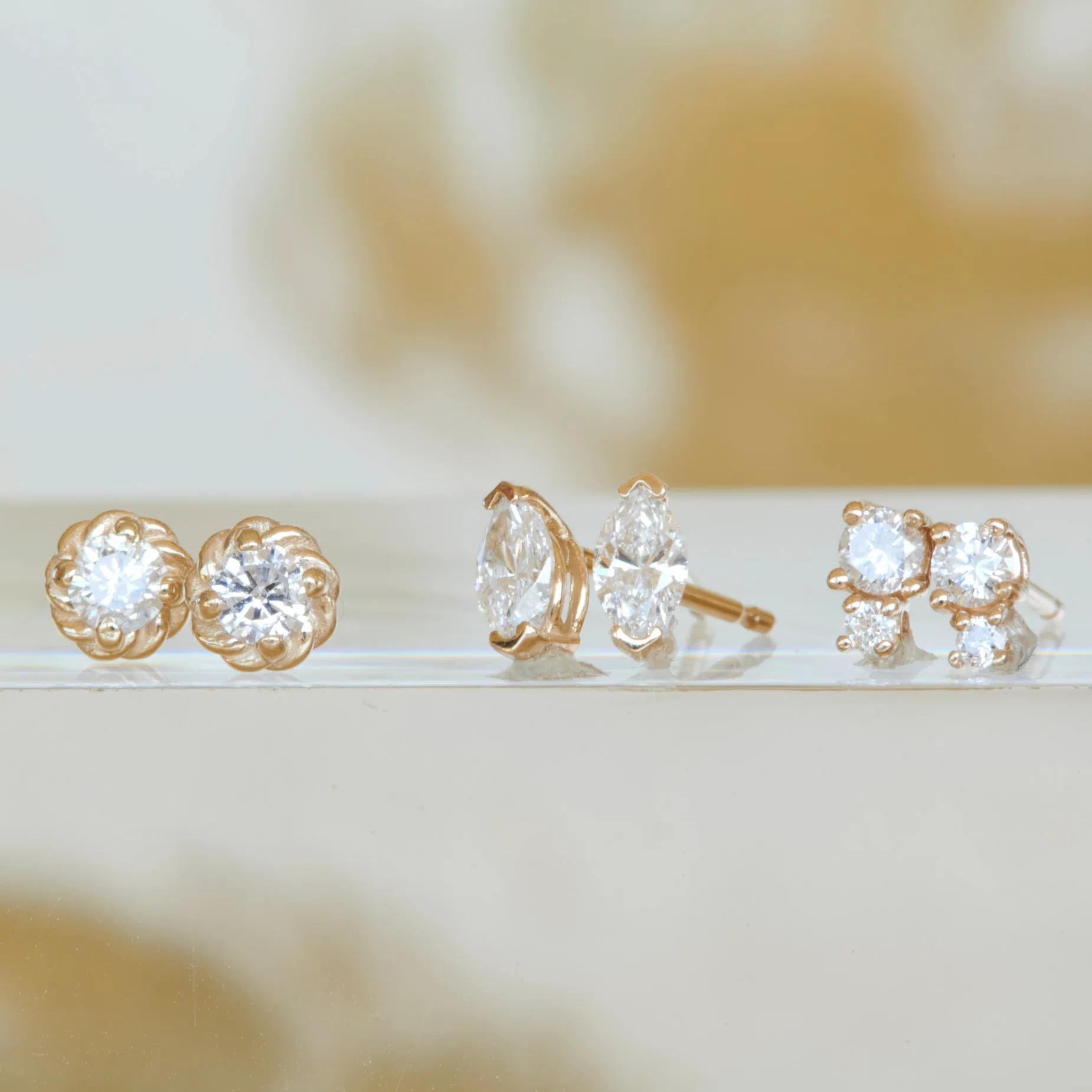 Diamond Twine Studs