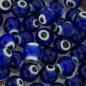 Diverse Perler, Evil Eye, glas, 8 mm