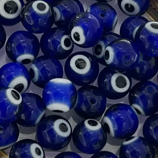 Diverse Perler, Evil Eye, glas, 8 mm