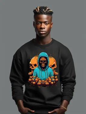 Embrace the Eerie with Halloween Skeleton Man Sweatshirts 001