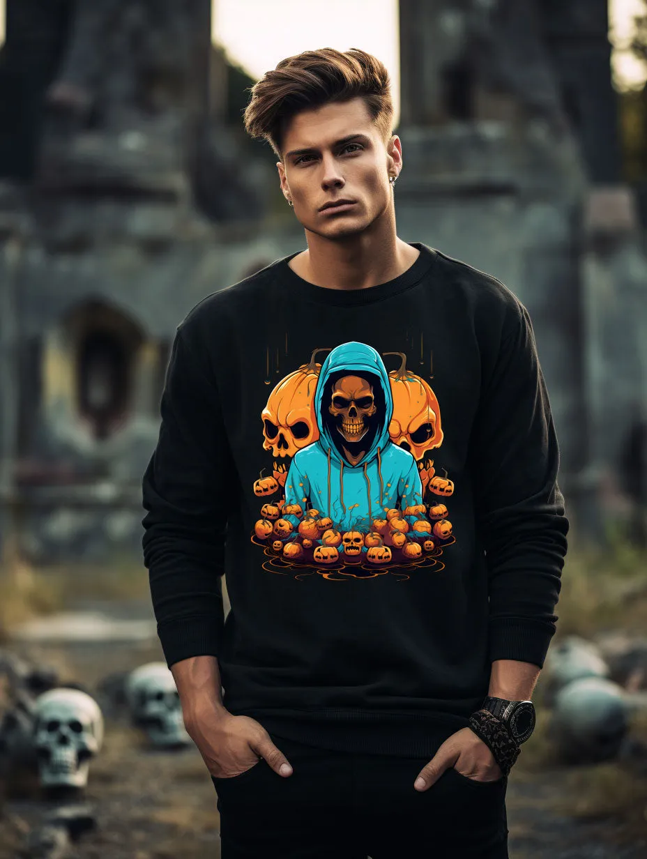 Embrace the Eerie with Halloween Skeleton Man Sweatshirts 001