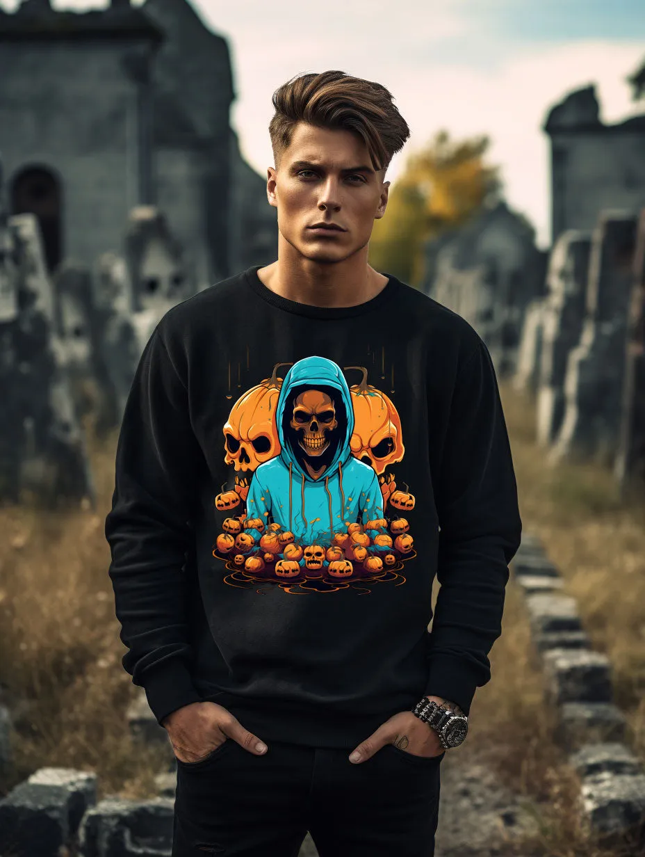 Embrace the Eerie with Halloween Skeleton Man Sweatshirts 001