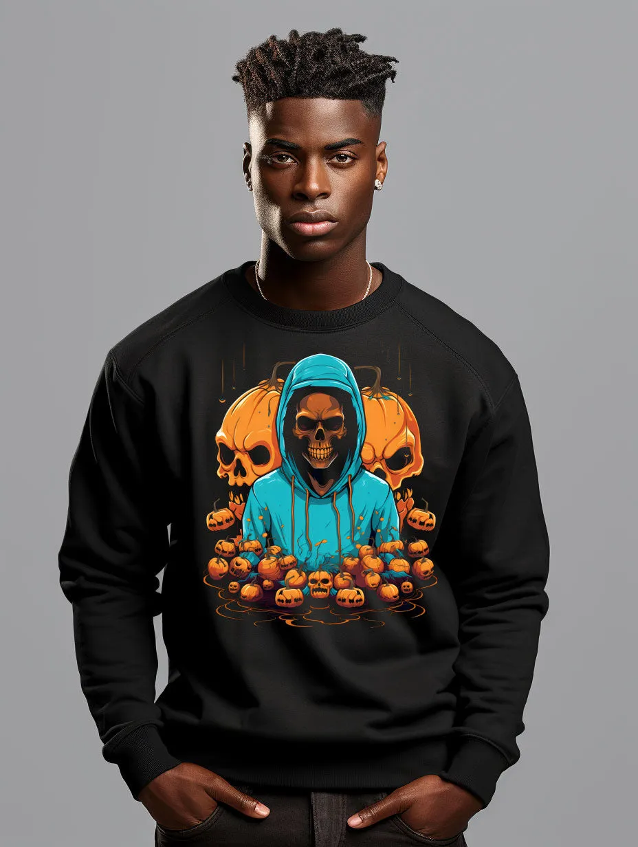 Embrace the Eerie with Halloween Skeleton Man Sweatshirts 001