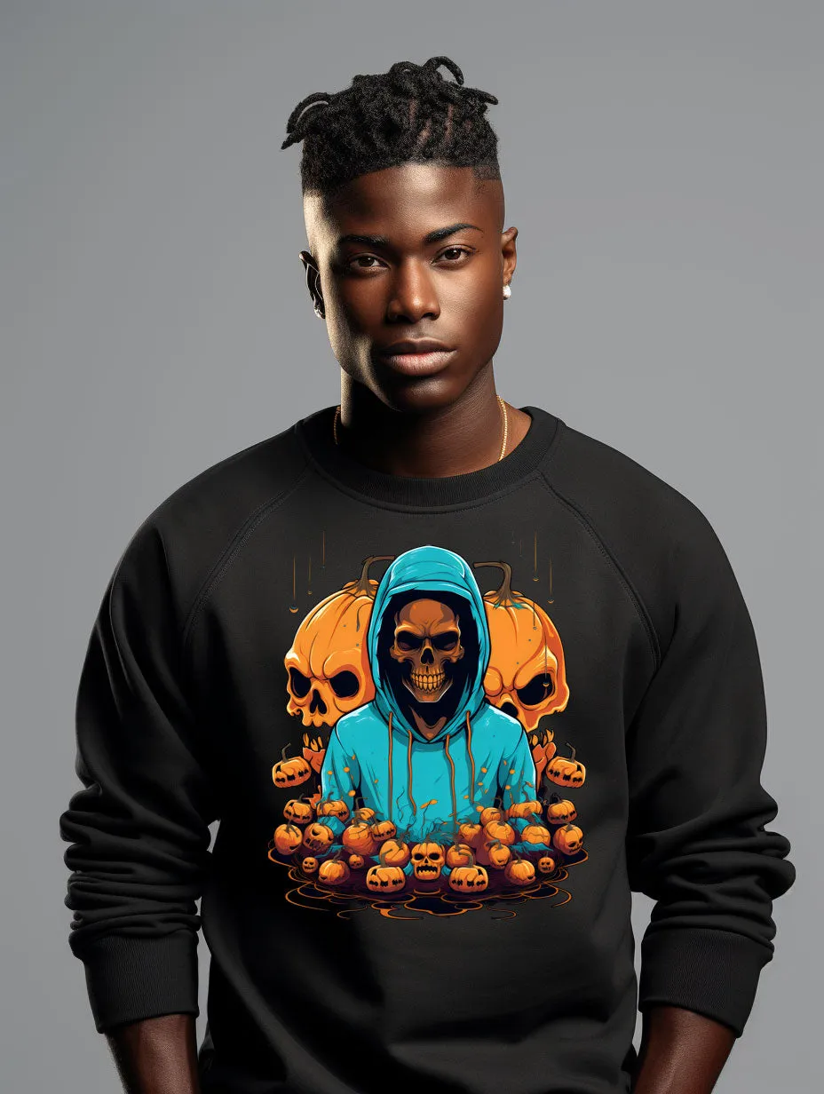 Embrace the Eerie with Halloween Skeleton Man Sweatshirts 001