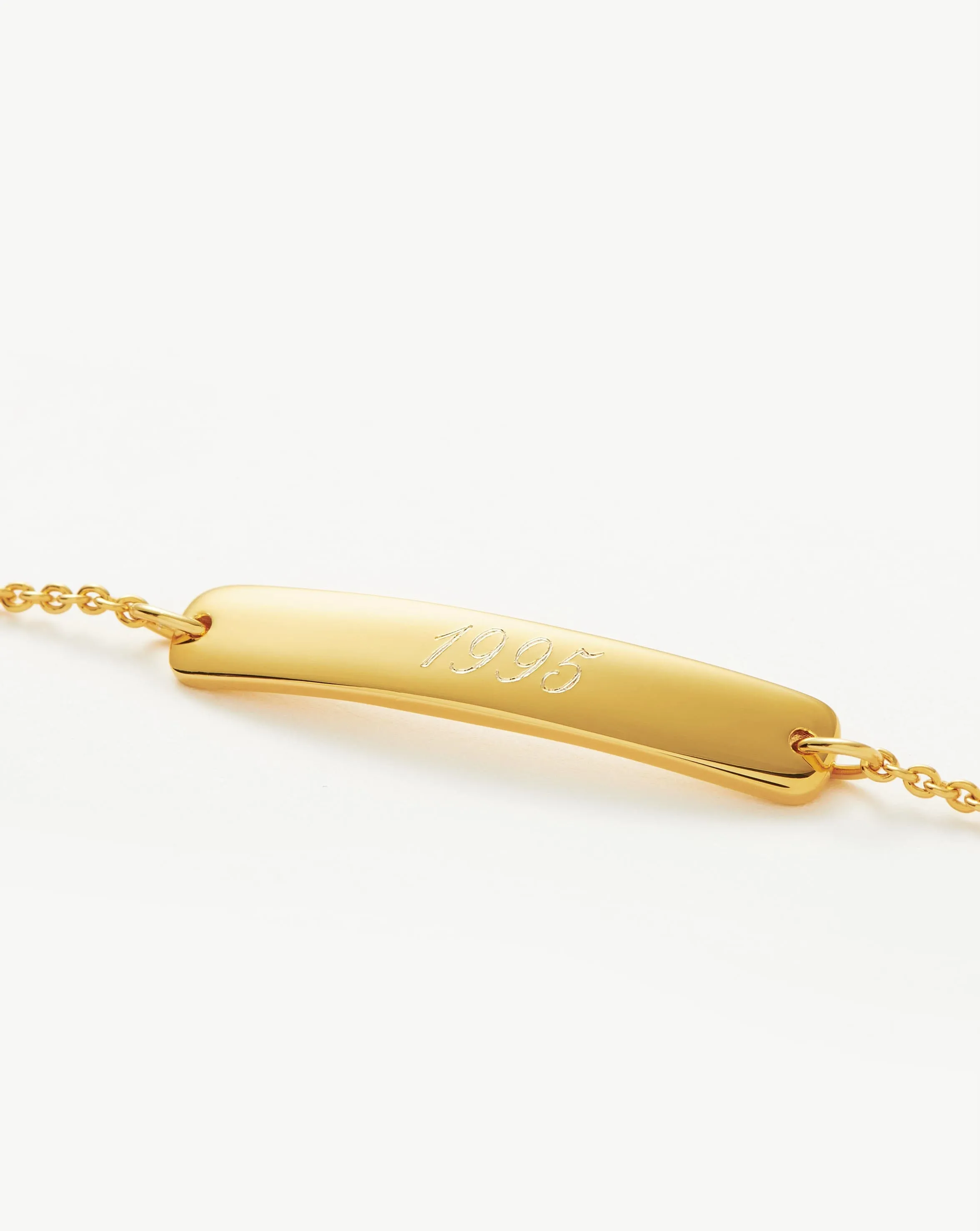 Engravable Bar Chain Bracelet | 18ct Gold Plated Vermeil