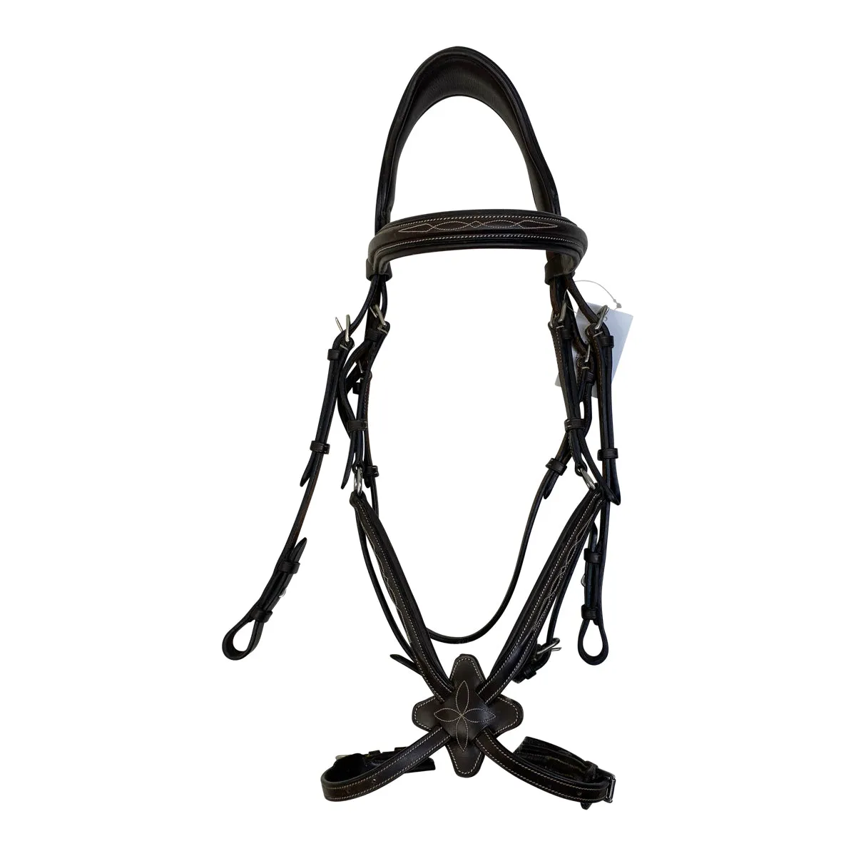 ExionPro Fancy Figure 8 Mono Crownpiece Bridle in Havana - Full