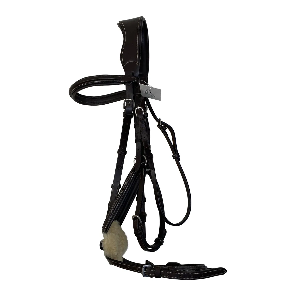 ExionPro Fancy Figure 8 Mono Crownpiece Bridle in Havana - Full