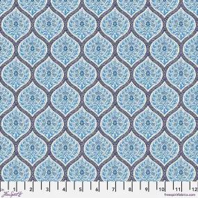 Fabric Madurai Small - Indigo, from A Celebration of Sanderson Collection, for Free Spirit, PWSA024.INDIGO