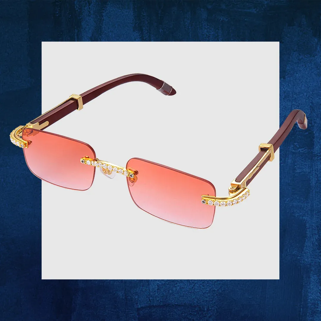 Fashion Rimless Woody Sunglasses