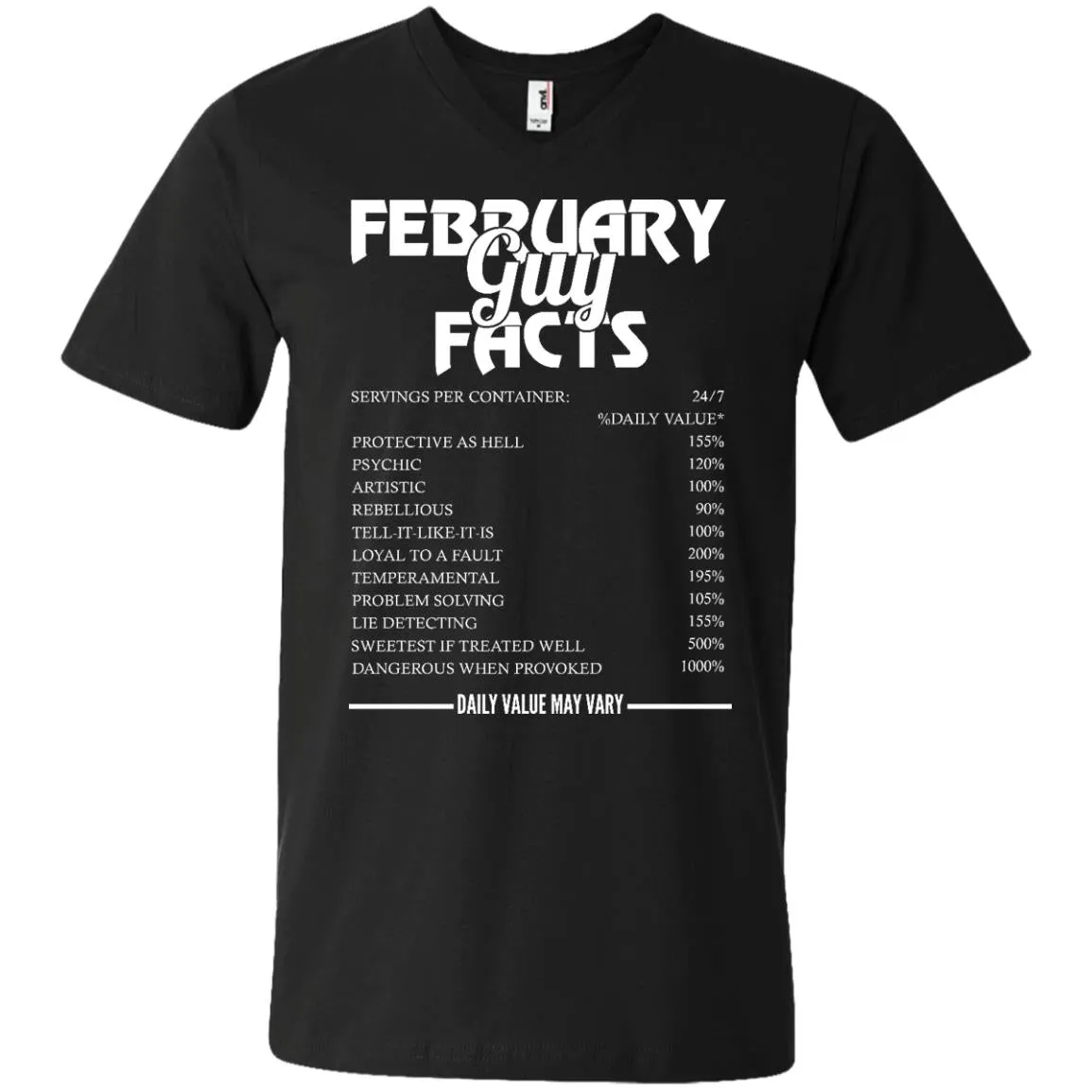 February guy facts servings per container shirt