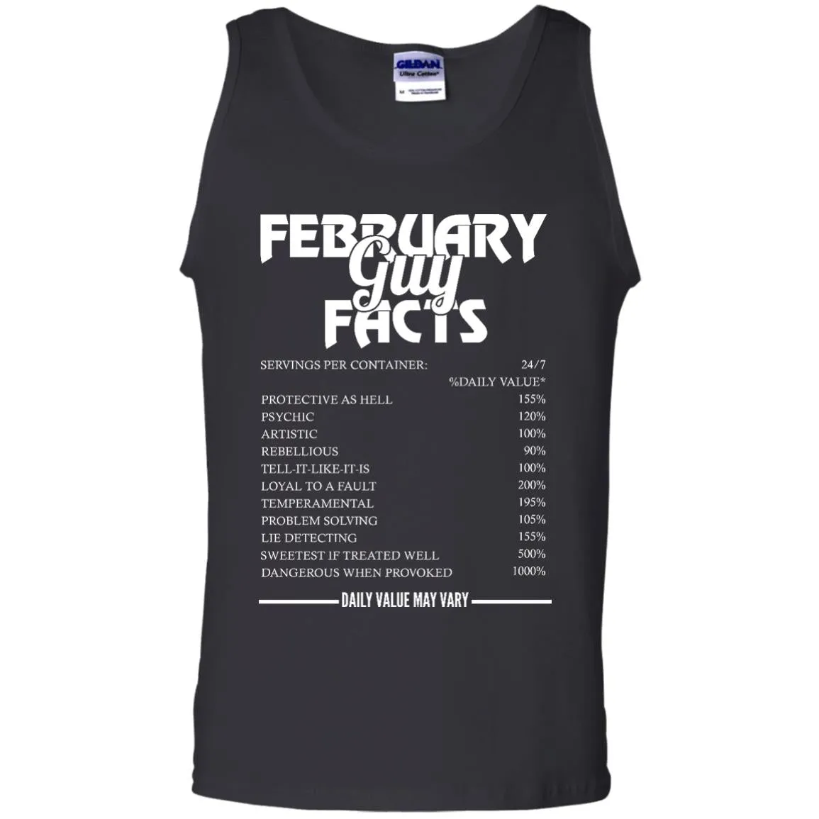 February guy facts servings per container shirt