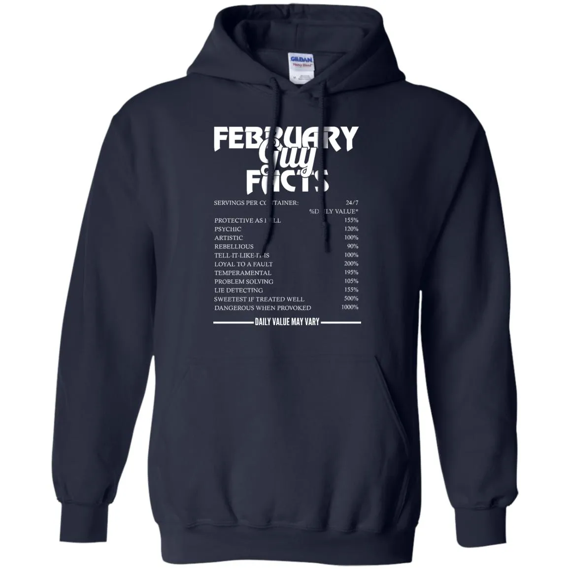 February guy facts servings per container shirt