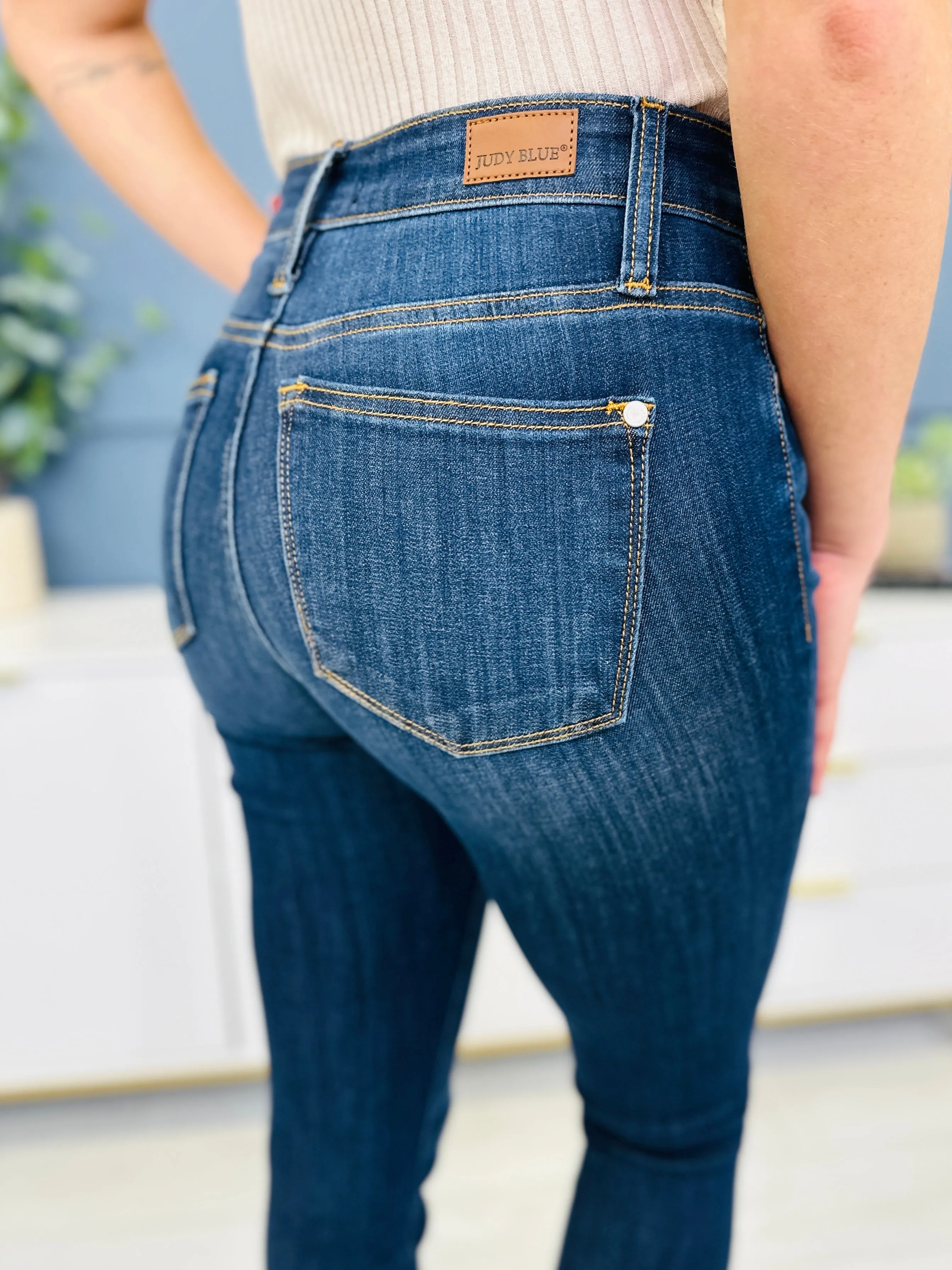 FIFTH RESTOCK! BEST SELLER! Judy Blue Mid Rise REG/CURVY Work For The Weekend Skinny Jeans