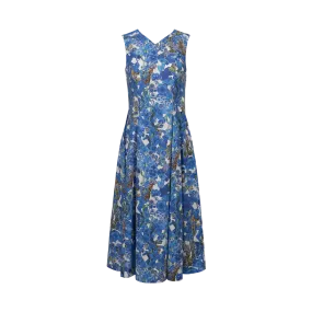 Floral Poplin Midi Dress