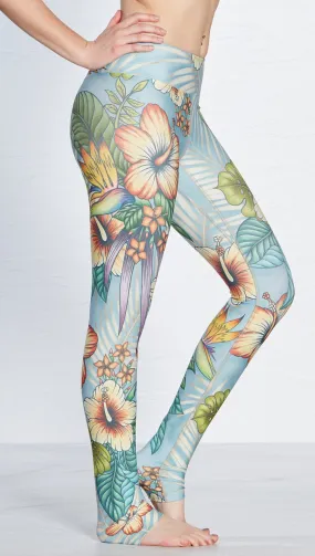 Floral Sky - Full Length Triathlon Leggings