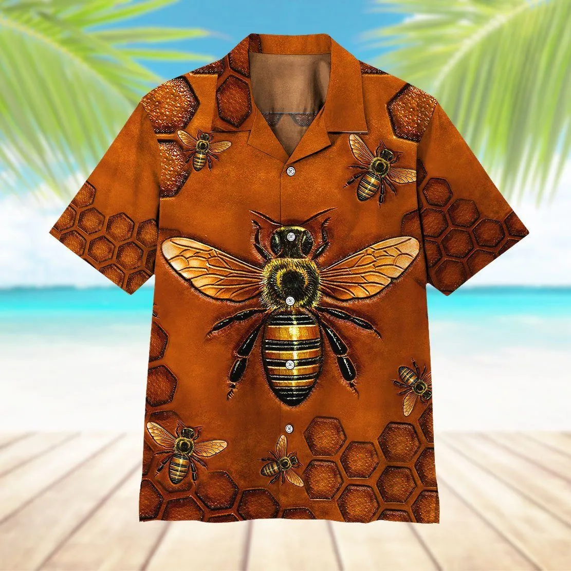 Gearhuman 3D Bee Hawaii Shirt