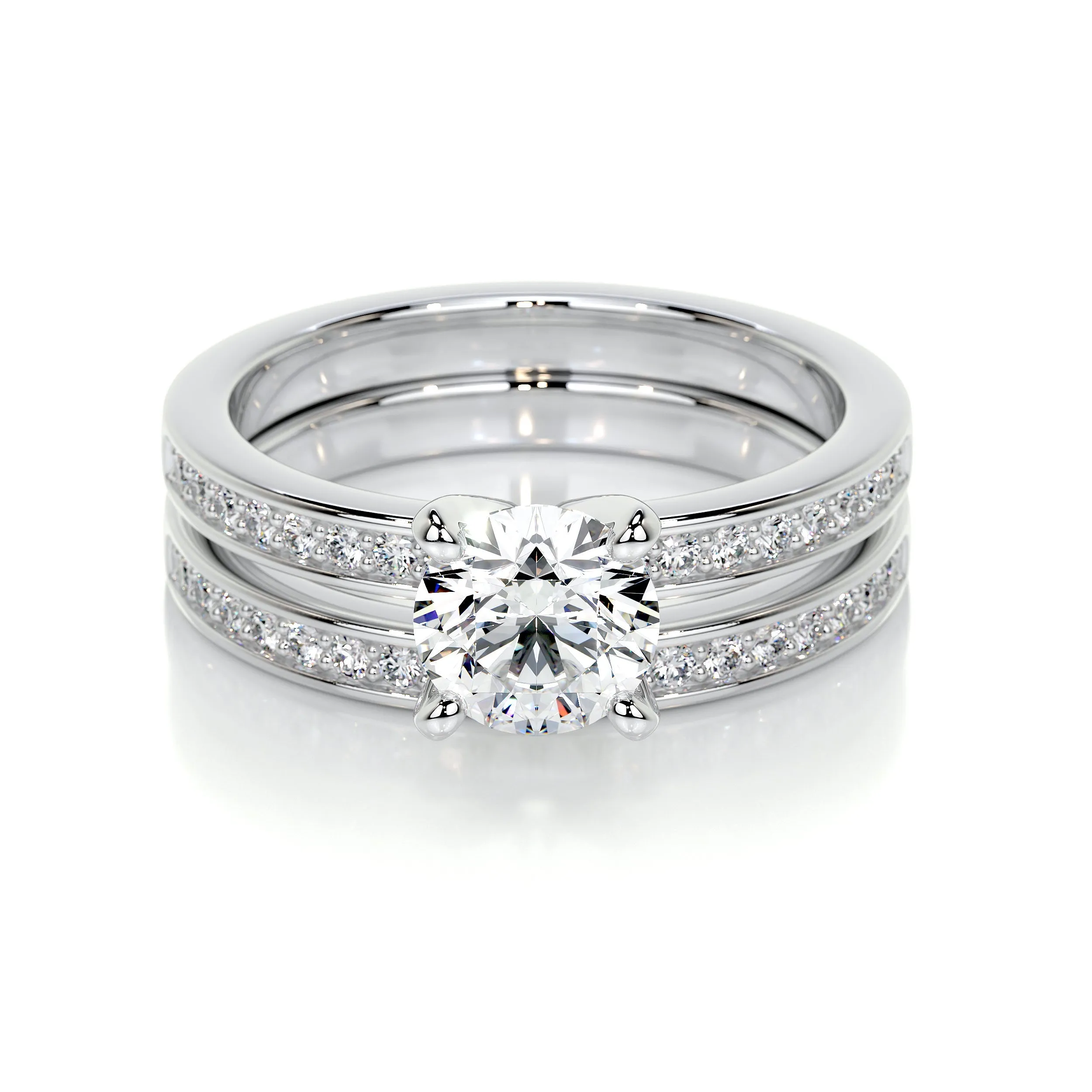 Giselle Lab Grown Diamond Bridal Set -18K White Gold