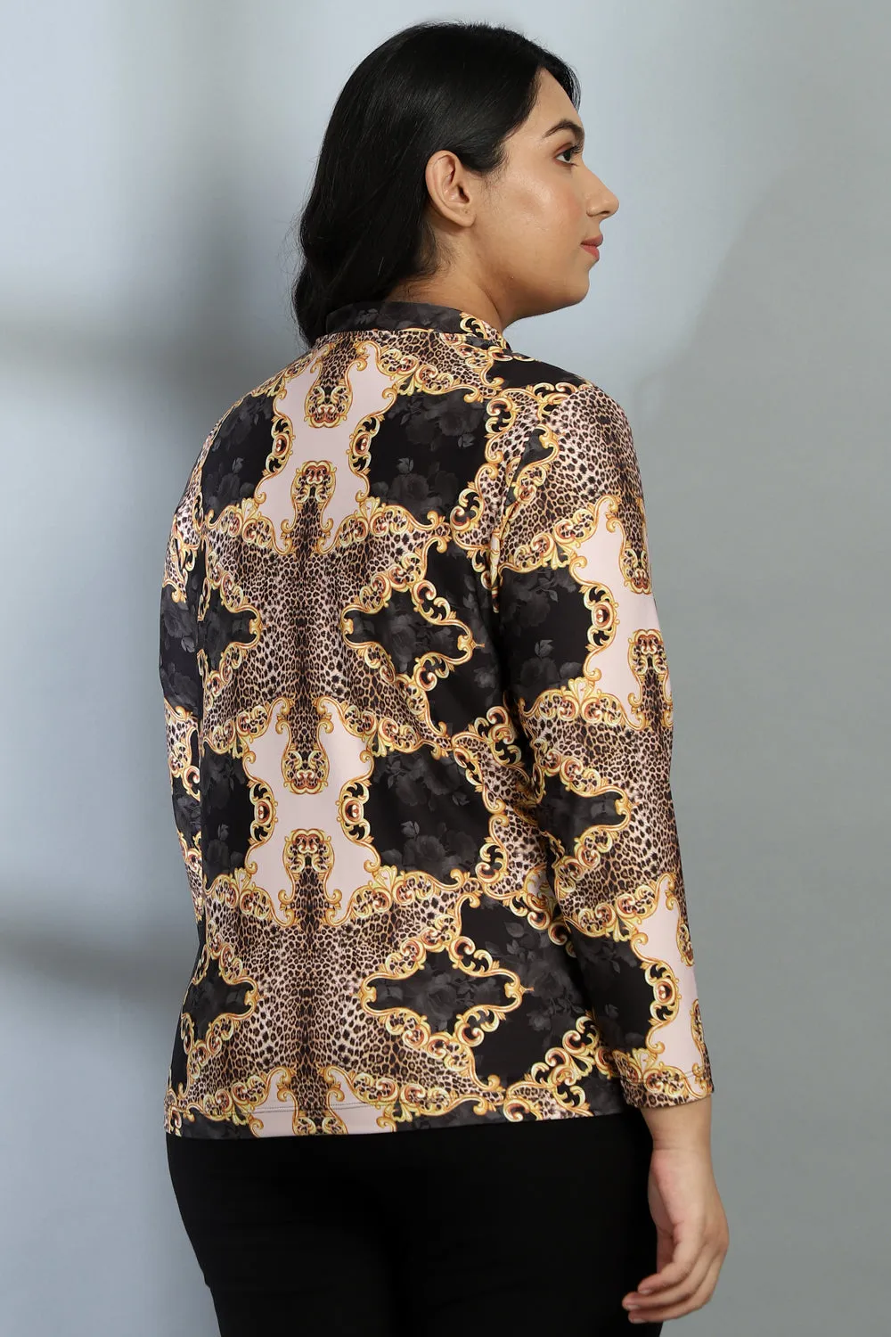 Gold Baroque Printed Jacket