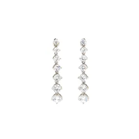 Graduated CZ Drop Earrings