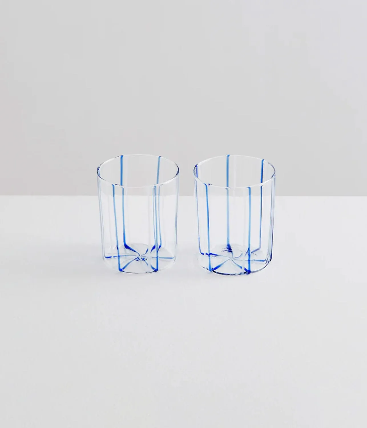 GRAND SOLEIL GOBLETS- CLEAR/ INDIGO/ WHITE