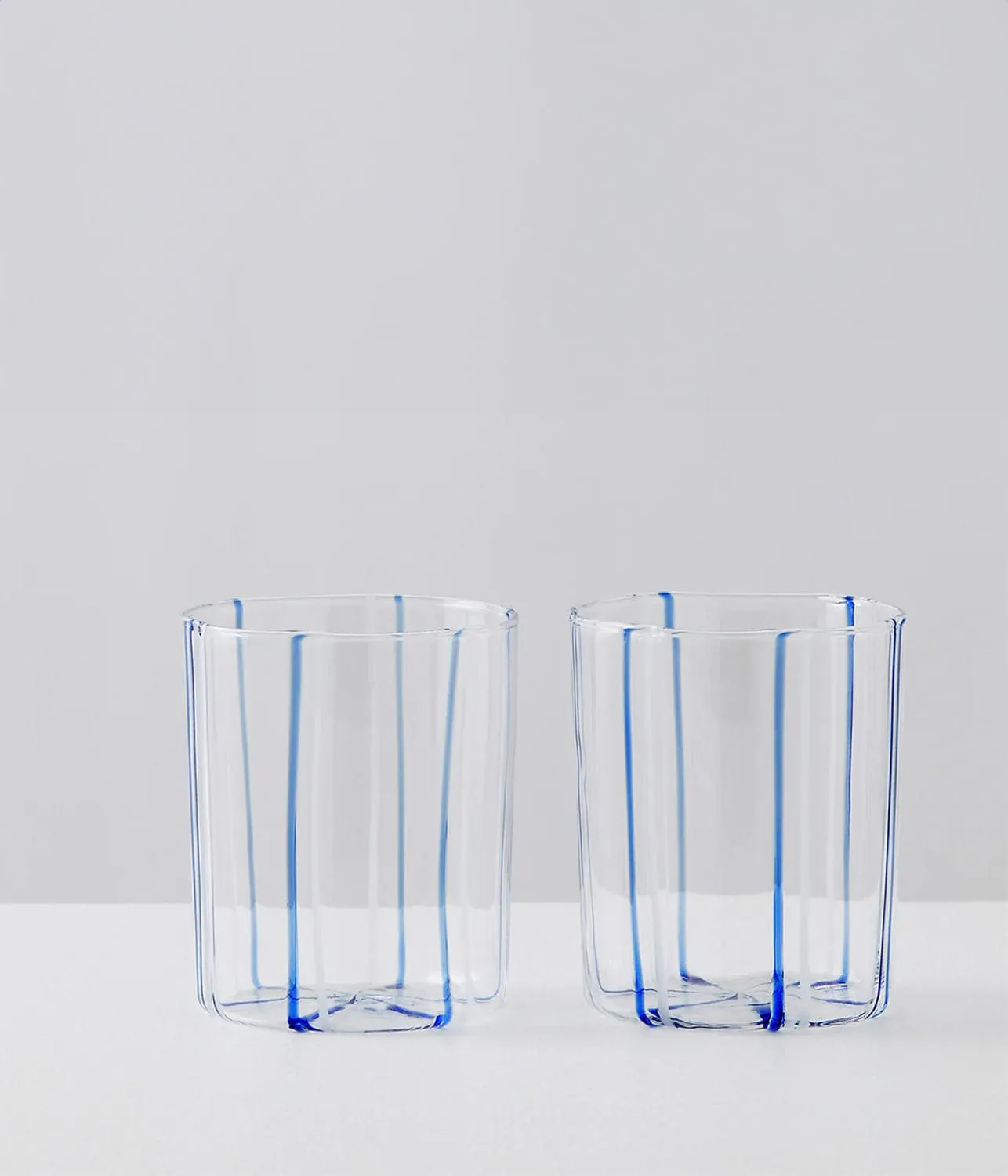 GRAND SOLEIL GOBLETS- CLEAR/ INDIGO/ WHITE