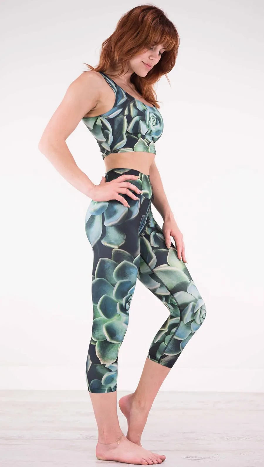 Green Envy - Triathlon Capri Leggings - CUSTOM ORDER