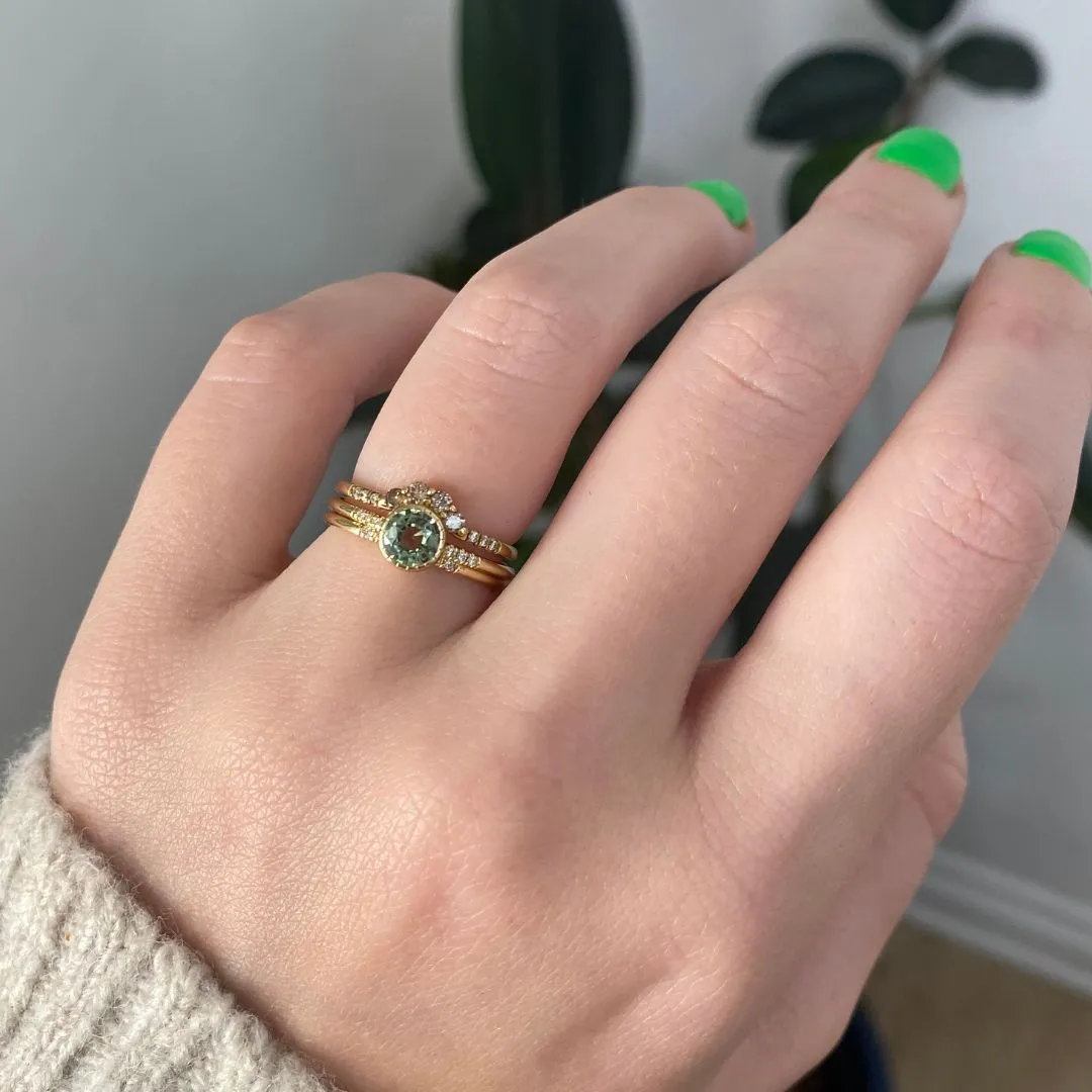 Green Sapphire Hope Equilibrium Ring