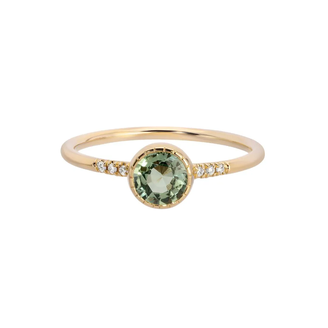 Green Sapphire Hope Equilibrium Ring