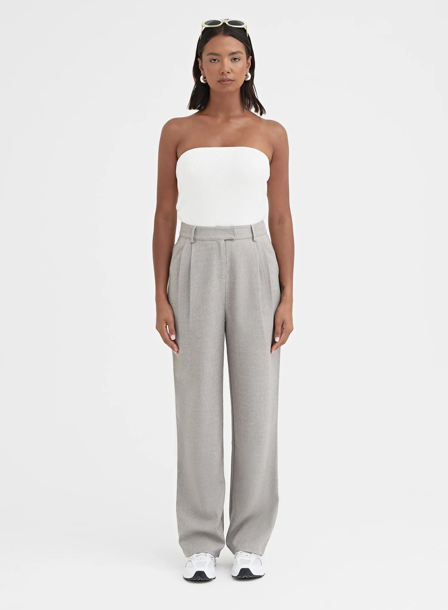 Grey Slouchy Tailored Trouser – Aire