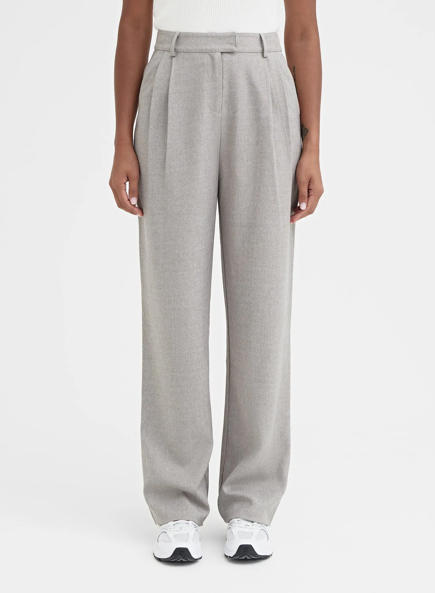 Grey Slouchy Tailored Trouser – Aire