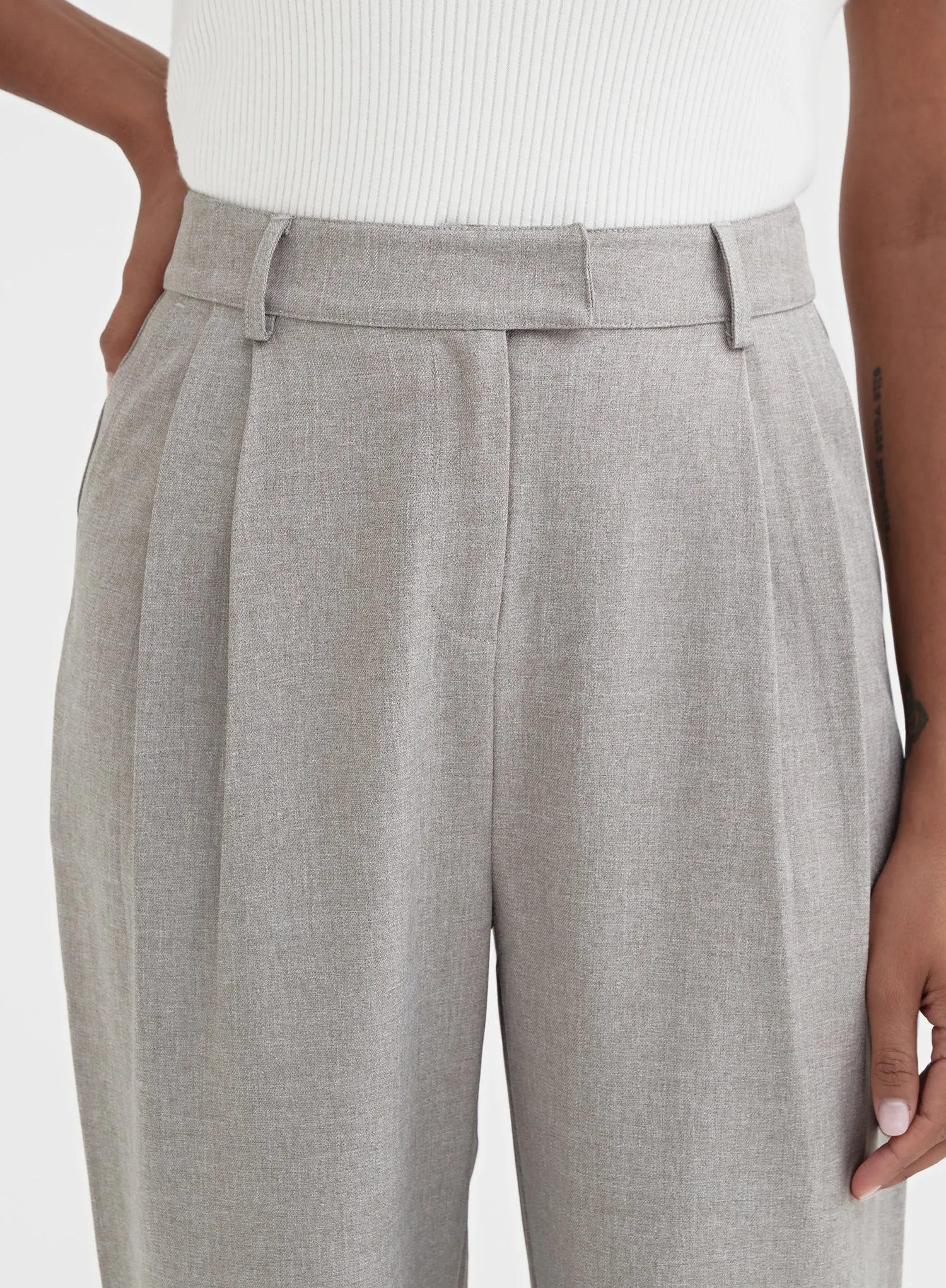 Grey Slouchy Tailored Trouser – Aire