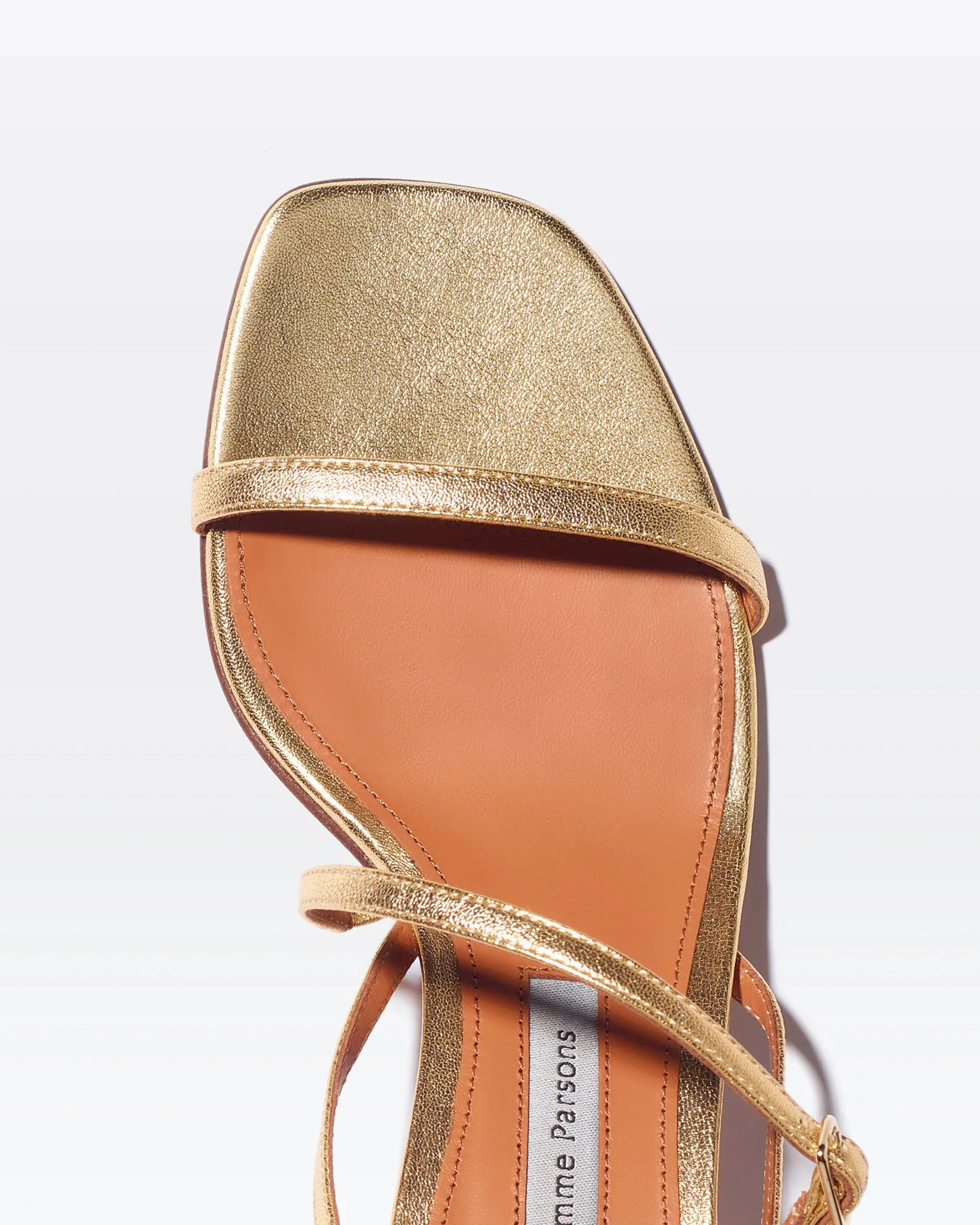 Hugo Sandals in Gold Nappa