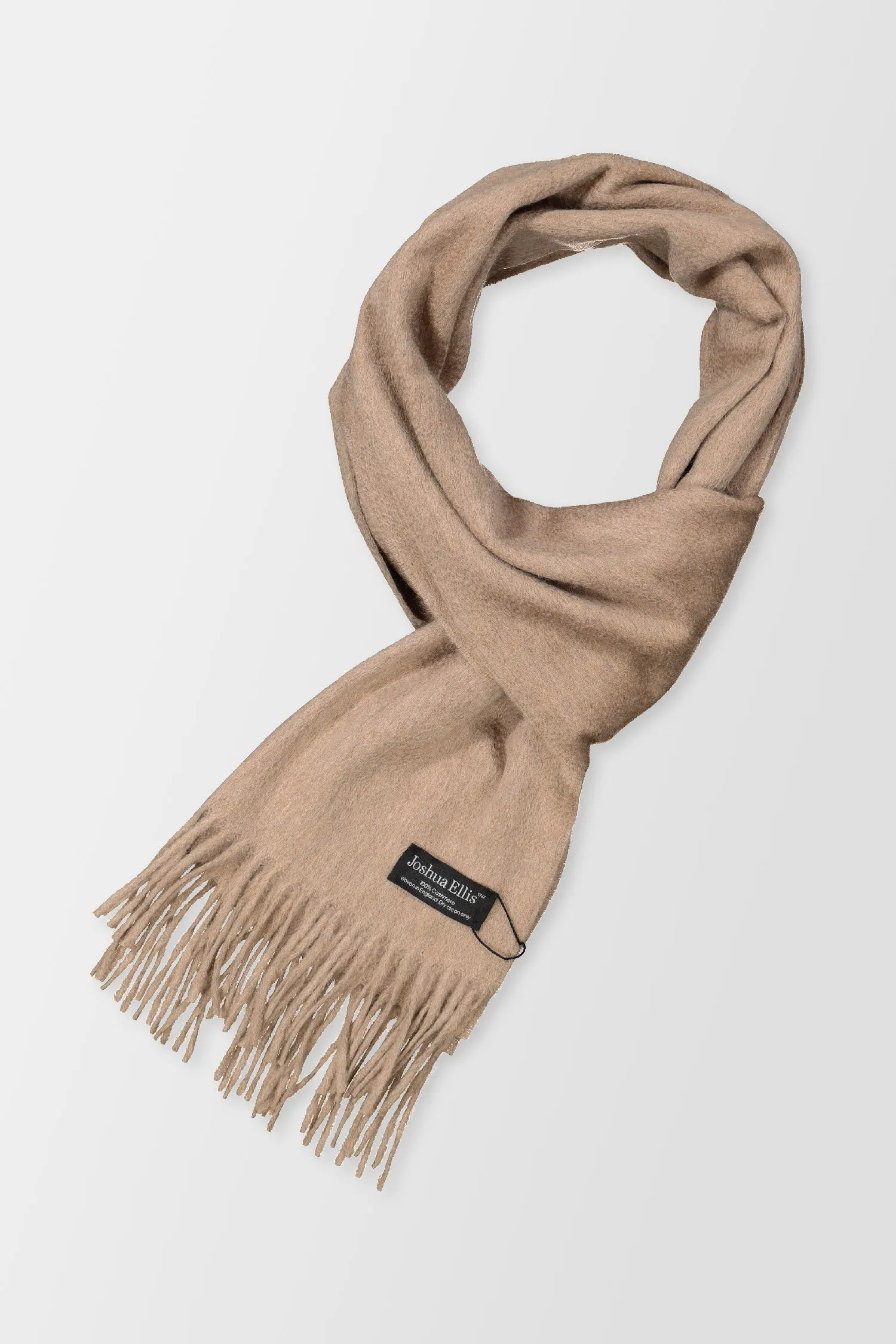 Joshua Ellis Beige RP Dark Fawn Fade Scarf