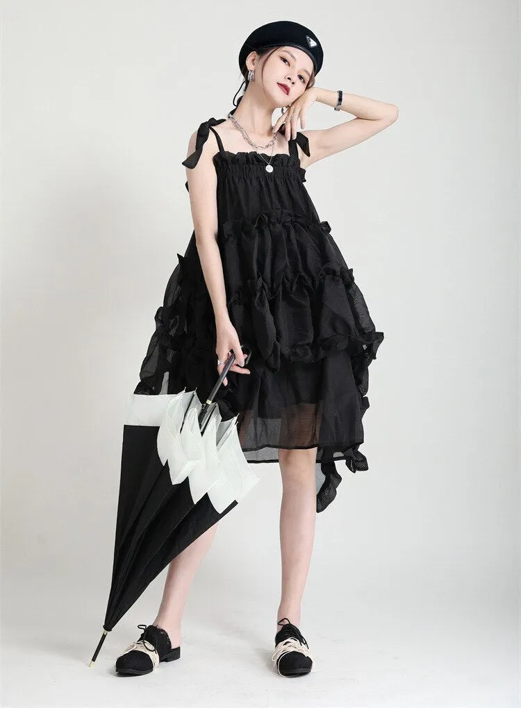 Kaisho Irregular Ruffle Dress