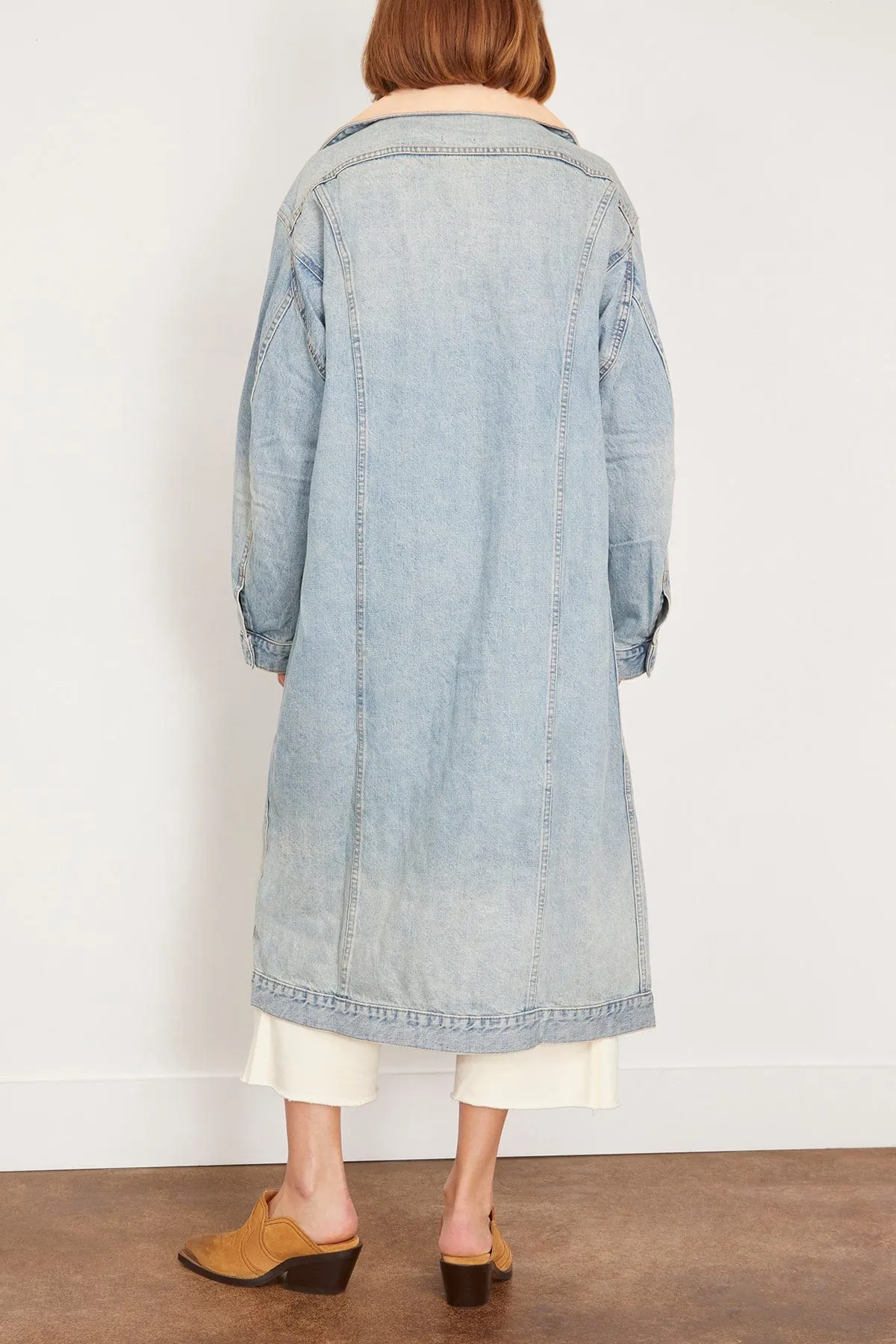 Kat Trucker Coat in Corbet Blue