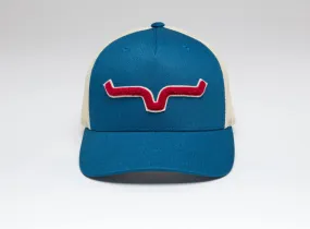 Kimes Ranch Tracker Trucker Hat-Dark Blue