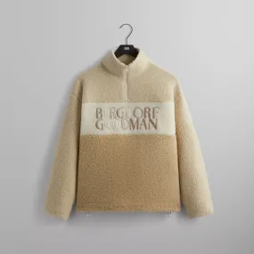 Kith for Bergdorf Goodman Heavy Sherpa Quarter Zip - Veil