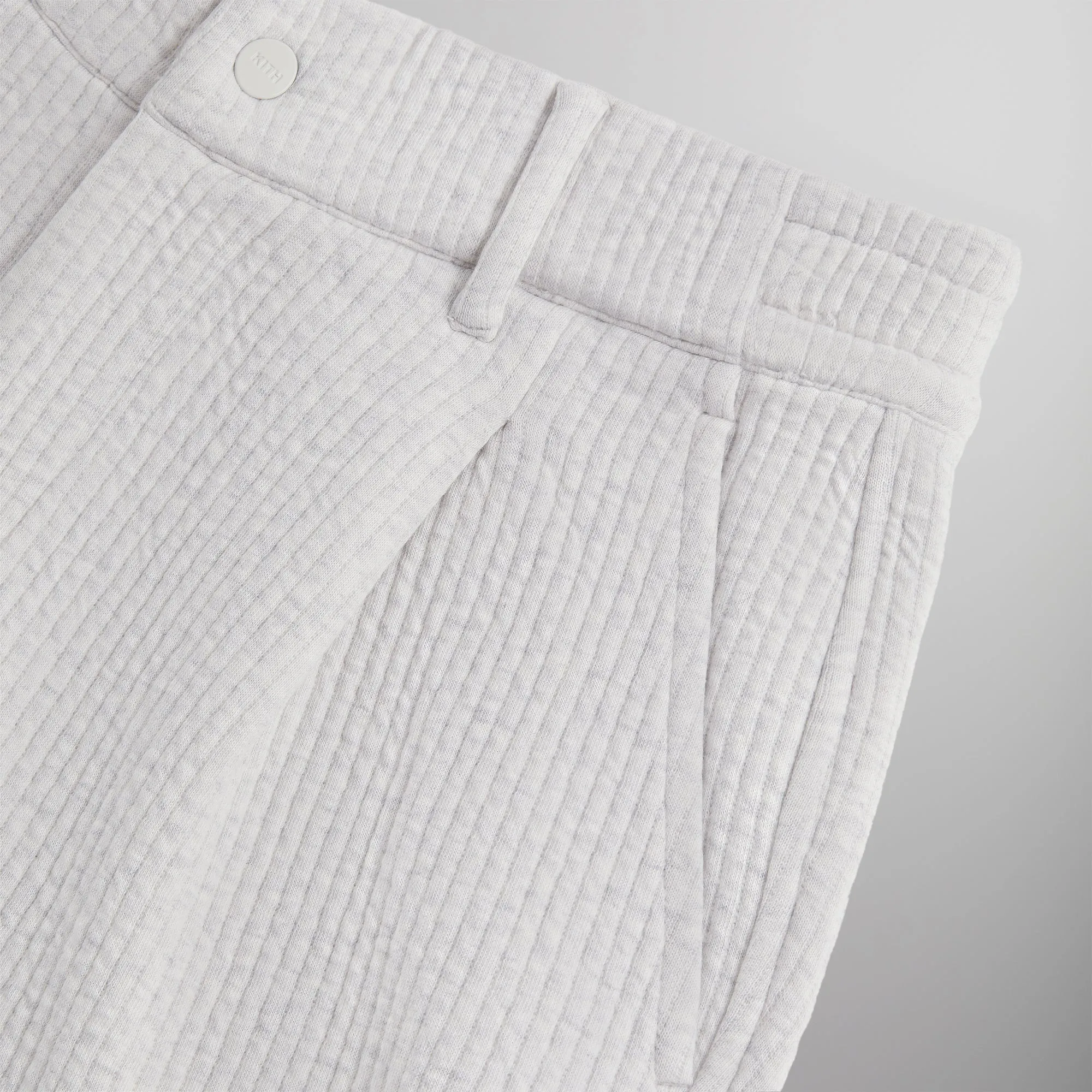 Kith Striped Interlock Garrison Pant - Light Heather Grey