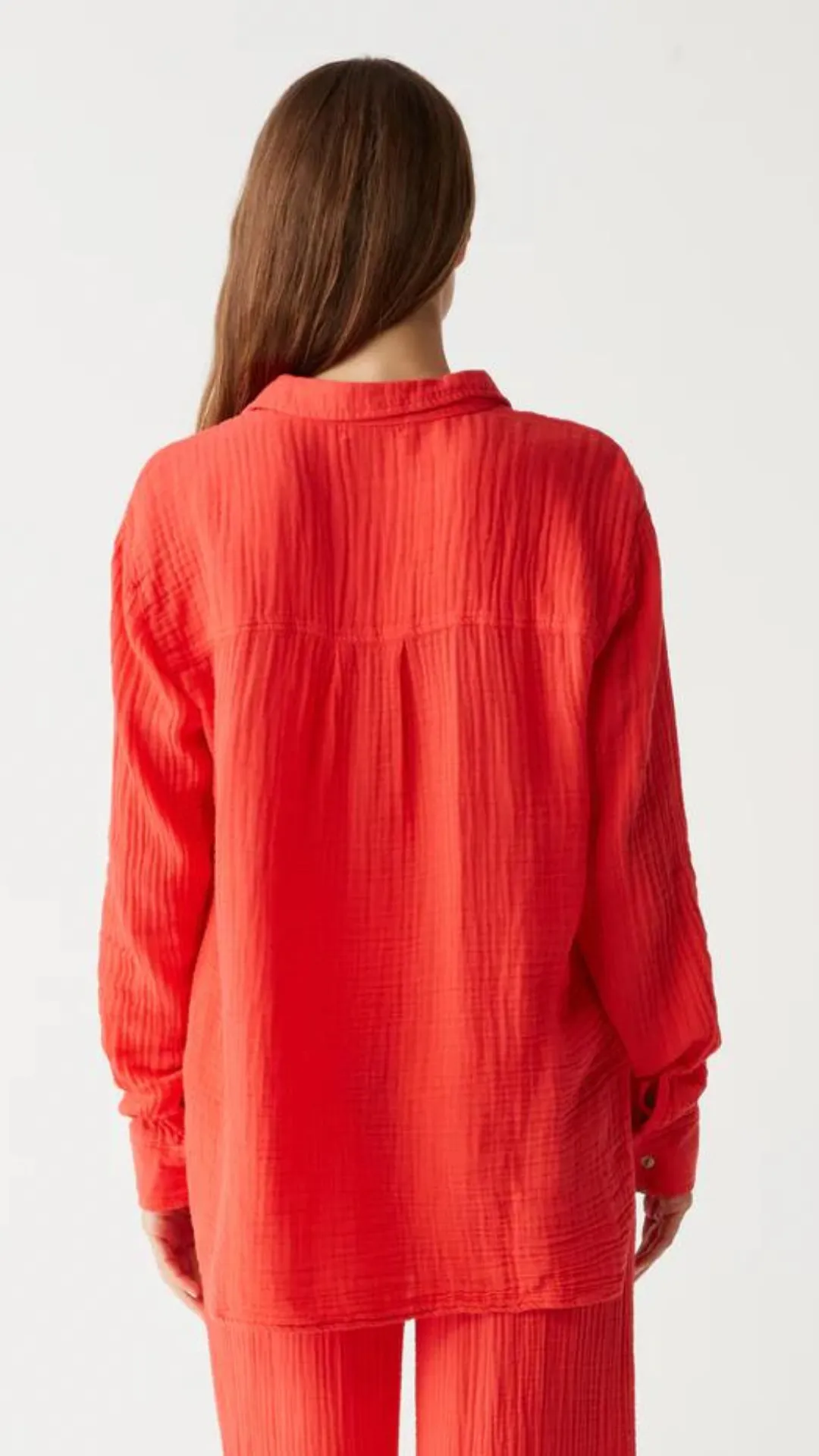 Leo Gauze Button Down - Spritz